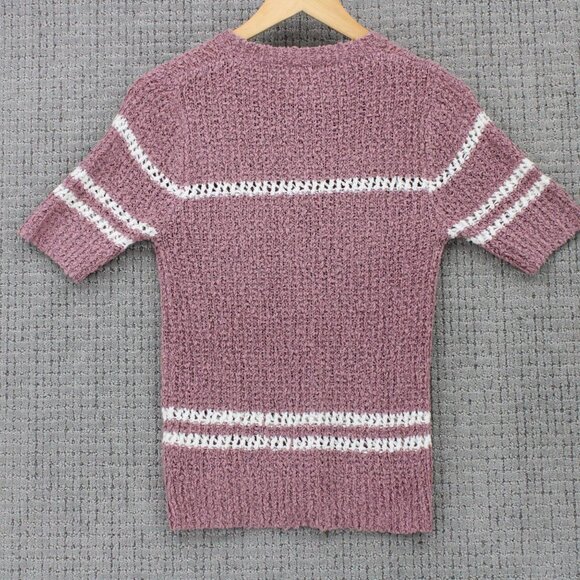 Mo:vint New York Shirt Top Womens Small S Gray Knit Short Sleeve Crewneck NWT - Picture 7 of 9